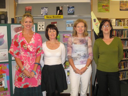 Patricia, Roisin, Catherine and me in the City Library